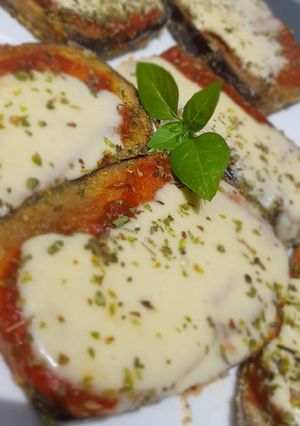 Una foto de Milanesas de berenjena SIN TACC