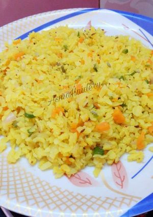 A picture of Microwave Poha.