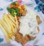 Cara Mudah Menyiapkan Resep Crispy chicken steak with mushroom creamy sauce yang Bisa Manjain Lidah Anti Ribet, Sempurna