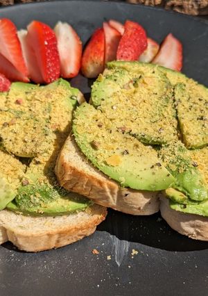 A picture of Nooch toast - breakfast.