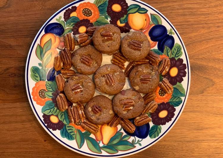 Pekan småkager eller cookies med pekannødder