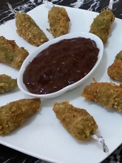 A picture of Stuffed Fried Chillies.