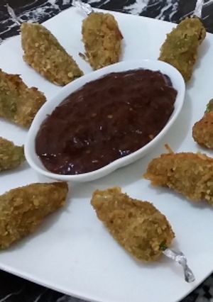 A picture of Stuffed Fried Chillies.