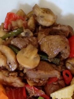 Foto resep Daging sapi jamur lada hitam