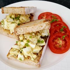 A picture of Sourdough egg sandwich.