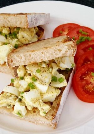 A picture of Sourdough egg sandwich.