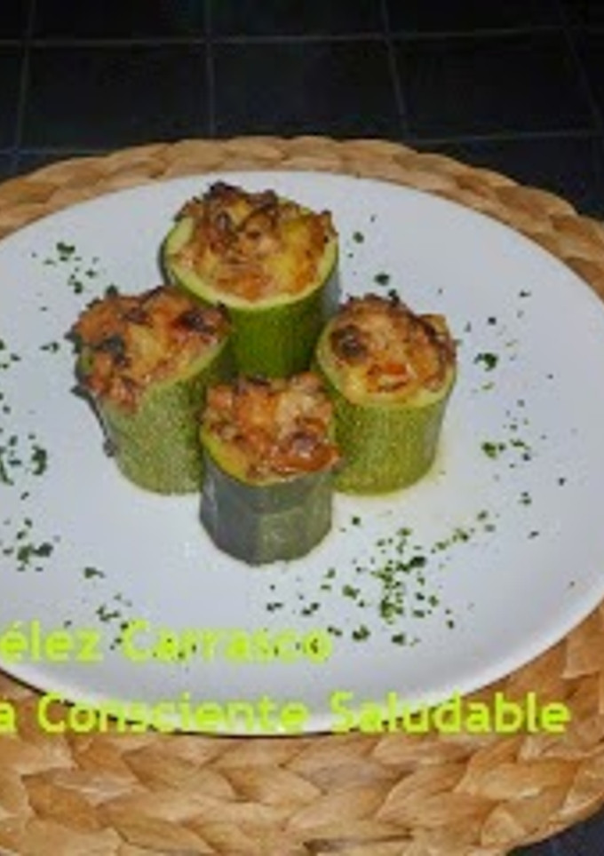Una foto de Timbales de calabacín y shiitake