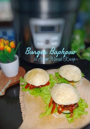 Foto resep Burger Bakpao isi Ayam masak Kecap