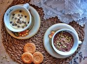 Una foto di crema pasticcera cioccolato