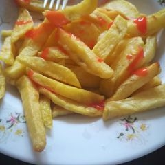 Homemade fries A picture of Homemade fries.