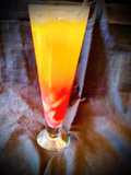 Colourful Lychee Sunrise layered Mocktail