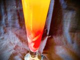 Colourful Lychee Sunrise layered Mocktail