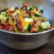 Salade d'haricots rouges colorée
