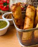 Chicken and vegetable spring roll
