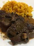 Lomito pimienta con champiñones