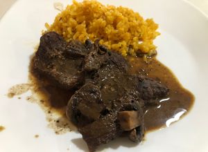 Una foto de Lomito pimienta con champiñones