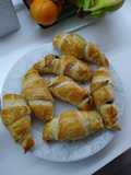 Cruasanes masa de hojaldre con crema de cacao casera