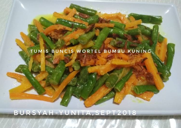 Tumis Buncis Wortel Bumbu Kuning