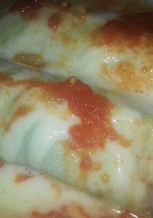 Una foto de Canelones de acelga (veganos)