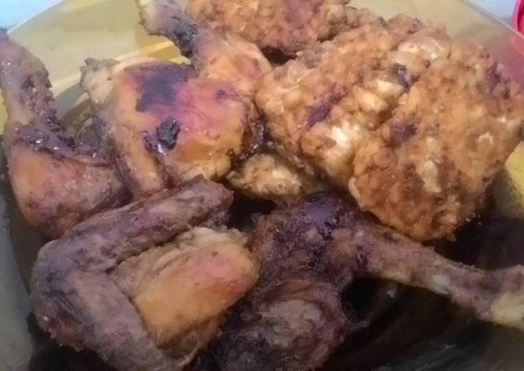 Ayam + tempe bakar solo