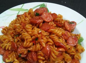 Foto resep Tumis makaroni sosis
