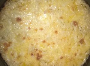 Una foto de Fideos Gratinados con Crema, Queso Azul, Jamón, Queso Por Salut y Queso de Rallar