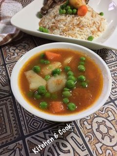 صورة لوصفة شوربة الخضار المشكلة