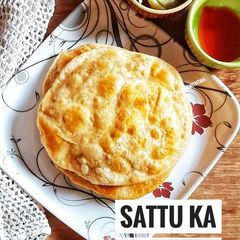 A picture of Sattu Ka Paratha.