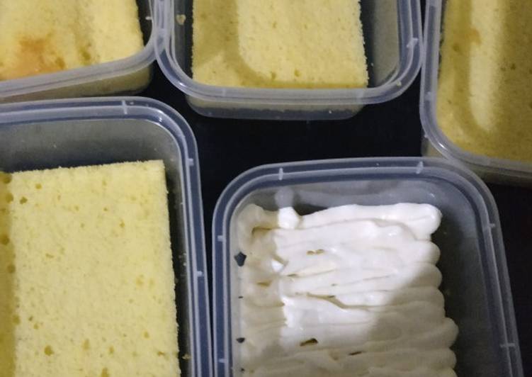 Resep Base cake dessert box Mudah