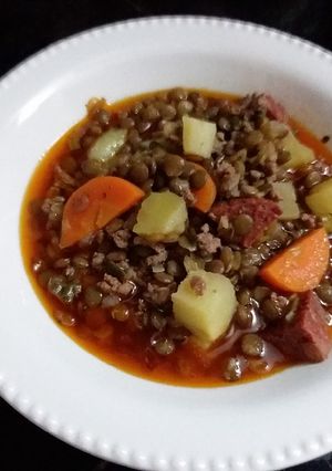Una foto de Guiso de lentejas