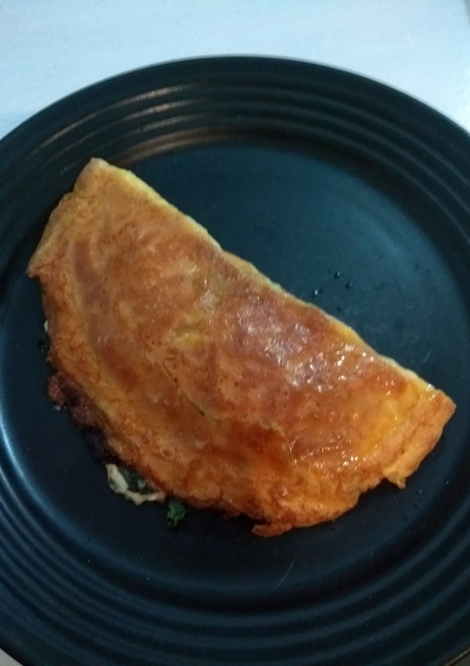 Una foto de Omellette de espinaca