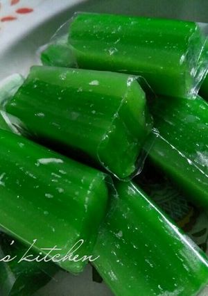 Foto resep Kue lapis pandan simple