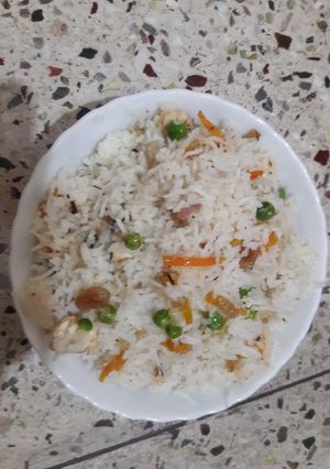 A picture of Mix vegetable fried rice.