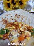 Egg Burrito with Peppers and Chorizo Queso