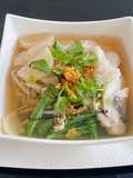 Rice Noodles Soup With Hake