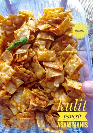 Foto resep Kripik Pangsit pedas manis