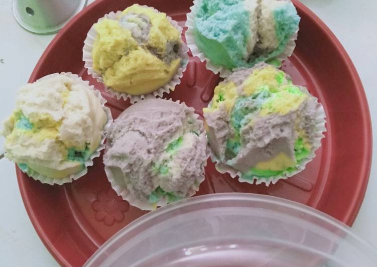 {Resep Bolu kukus Rainbow Untuk Pemula