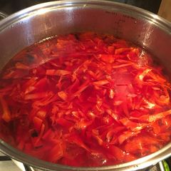 A picture of Ukrainian Borshch.