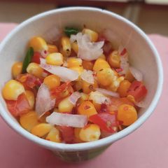 A picture of Corn chaat.