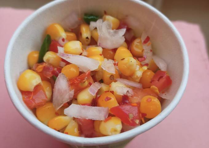 Corn chaat Recipe
