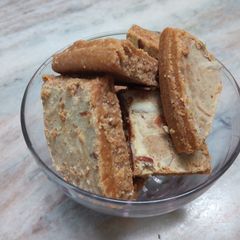 A picture of Besan ki barfi.