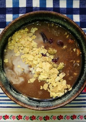 รูปของ Dark chocolate mixed berry Overnight oatmeal อาหารเช้าคลีน