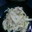 Espaguetis de calabacín con pimiento y queso