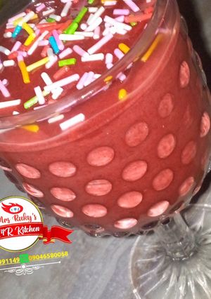 A picture of Watermelon and banana shake.