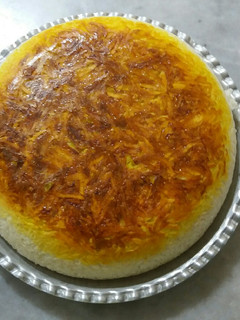 عکسی از دستور ته دیگ سیب زمینی مجلسی