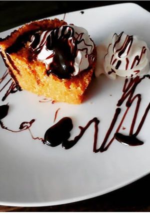 Una foto de Queque de zanahoria y salsa de chocolate 🍴🇨🇱
