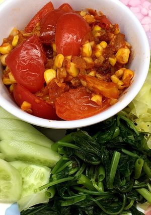 รูปของ ข้าวโพดผัดพริกแกงน้ำเงี้ยว (มังสวิรัติ)