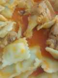 Ravioles con alitas de pollo