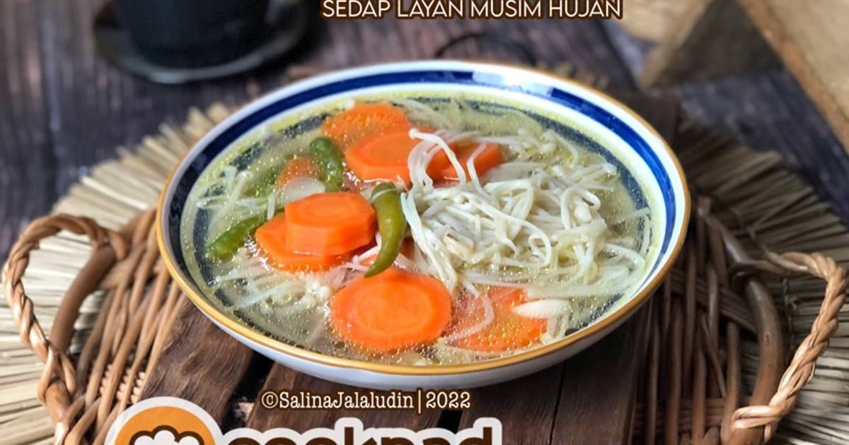 Resipi Sup Cendawan Enoki Oleh Salina Jalaludin Cookpad