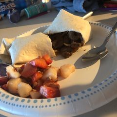 A picture of Venison burrito real meal!.